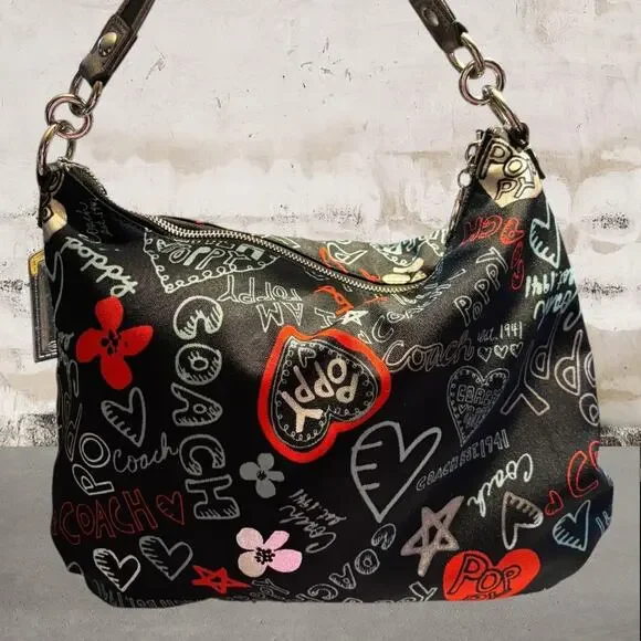 Coach Black and Red Shoulder Bag - Picture 5 of 10